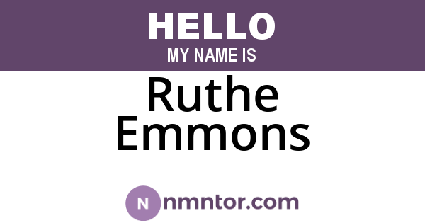Ruthe Emmons