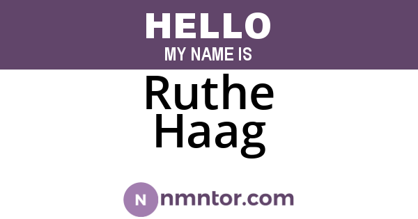 Ruthe Haag
