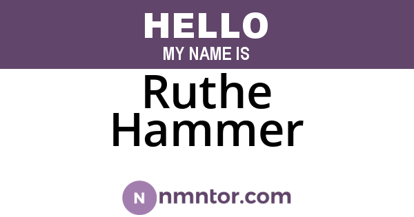 Ruthe Hammer