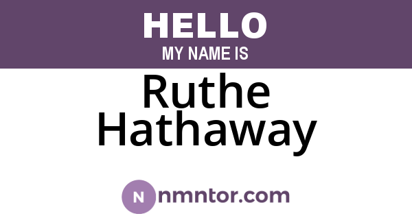 Ruthe Hathaway