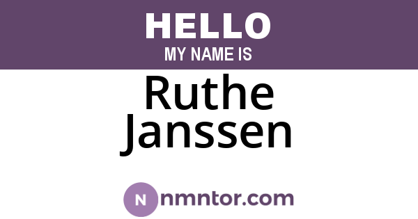 Ruthe Janssen