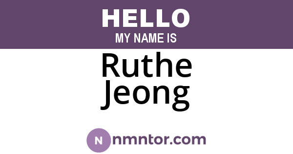 Ruthe Jeong