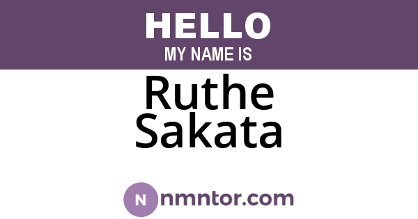 Ruthe Sakata