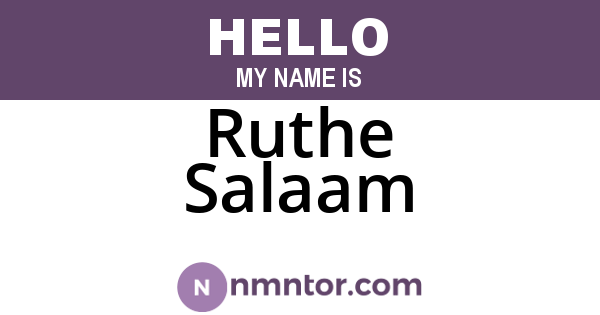 Ruthe Salaam