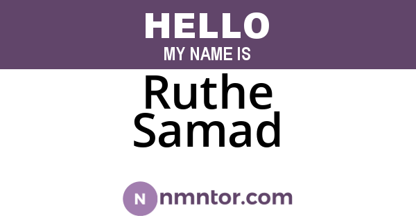 Ruthe Samad