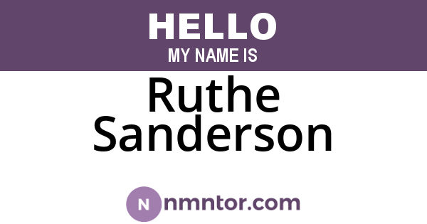 Ruthe Sanderson