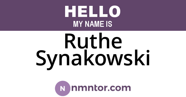 Ruthe Synakowski