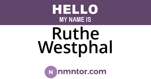 Ruthe Westphal