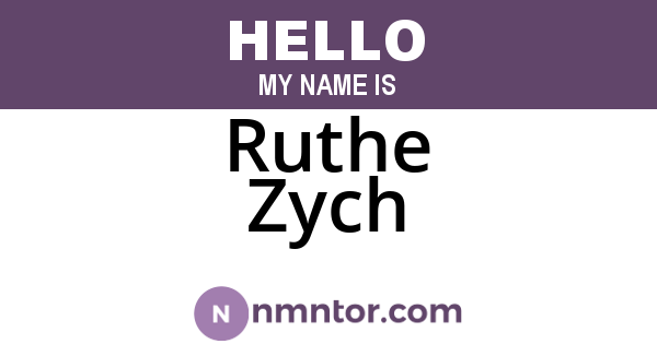 Ruthe Zych
