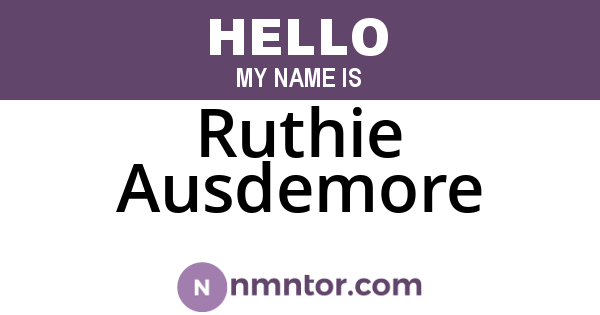 Ruthie Ausdemore