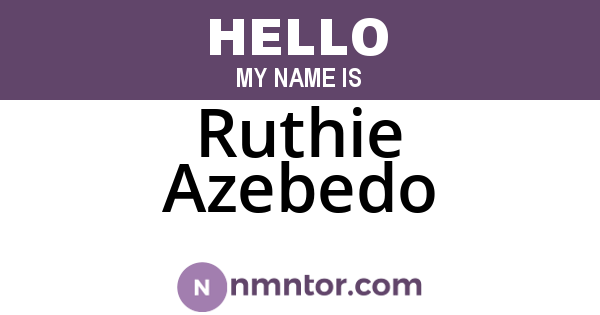 Ruthie Azebedo