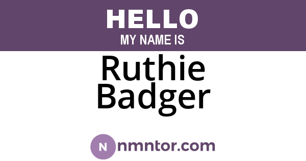 Ruthie Badger