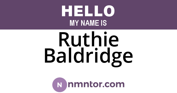 Ruthie Baldridge
