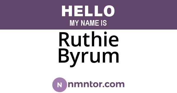 Ruthie Byrum
