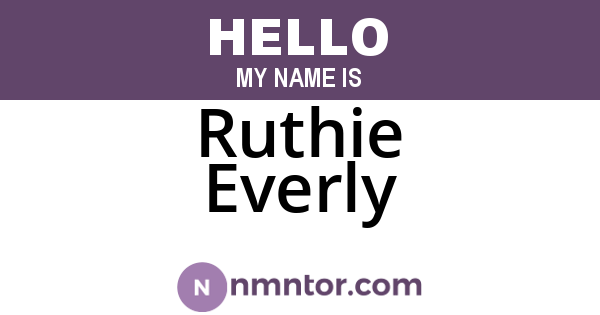 Ruthie Everly
