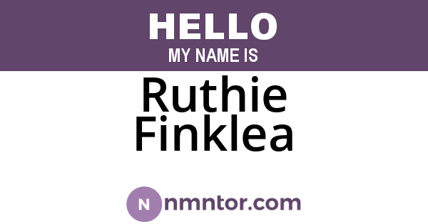 Ruthie Finklea