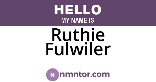 Ruthie Fulwiler
