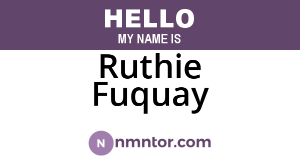 Ruthie Fuquay
