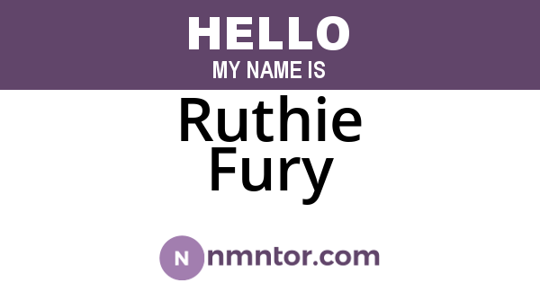 Ruthie Fury