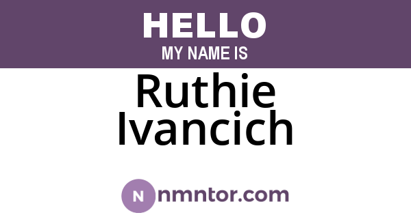 Ruthie Ivancich