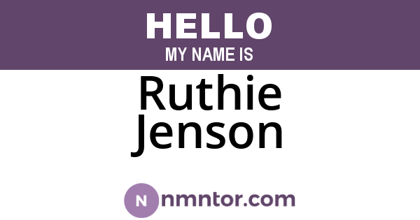 Ruthie Jenson