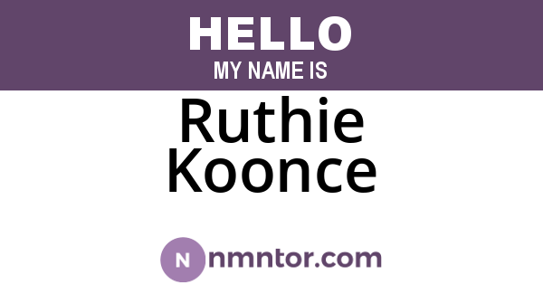 Ruthie Koonce