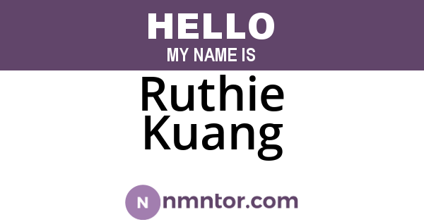 Ruthie Kuang