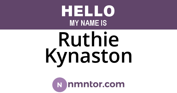 Ruthie Kynaston
