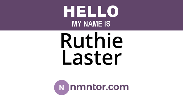 Ruthie Laster