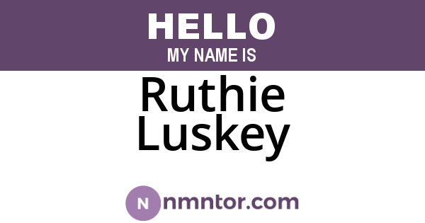 Ruthie Luskey