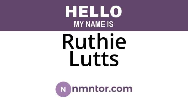 Ruthie Lutts
