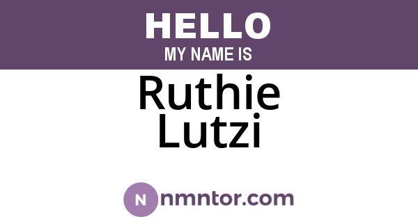 Ruthie Lutzi