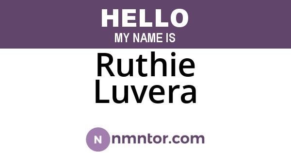 Ruthie Luvera