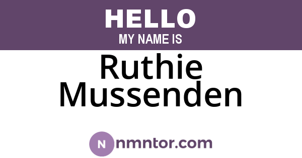 Ruthie Mussenden