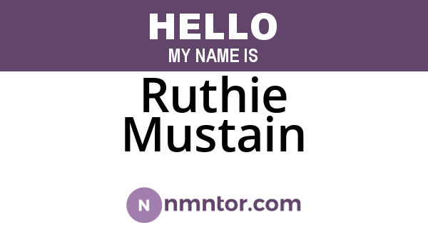 Ruthie Mustain