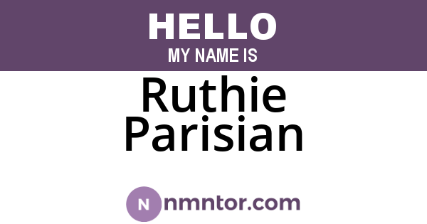 Ruthie Parisian