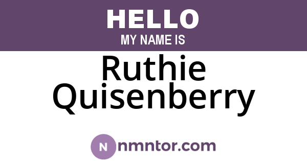 Ruthie Quisenberry