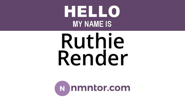 Ruthie Render