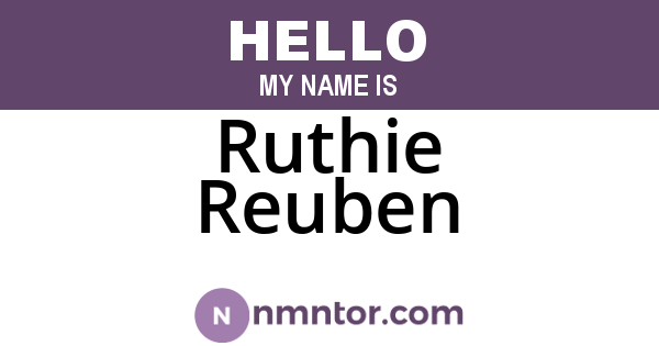 Ruthie Reuben