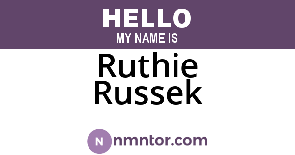 Ruthie Russek