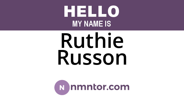 Ruthie Russon
