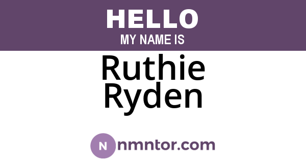 Ruthie Ryden