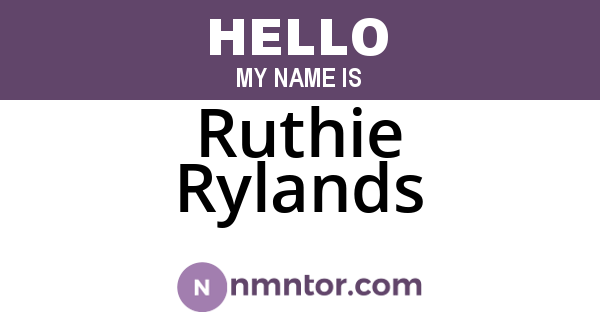 Ruthie Rylands