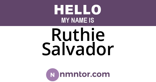 Ruthie Salvador