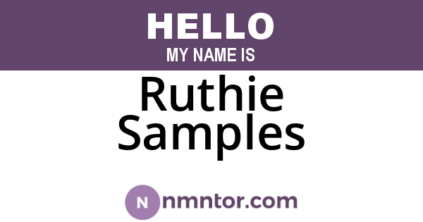 Ruthie Samples