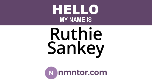 Ruthie Sankey