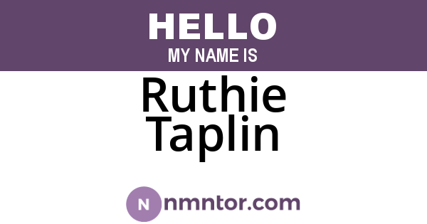 Ruthie Taplin