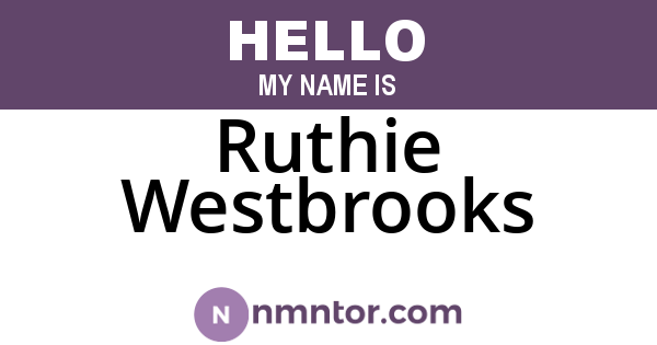 Ruthie Westbrooks