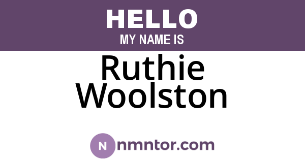 Ruthie Woolston