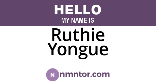 Ruthie Yongue